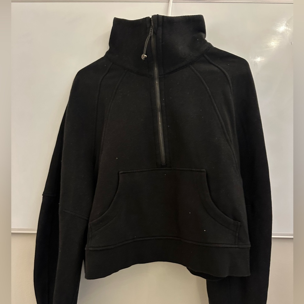 lululemon athletica scuba funnel neck half zip in Black